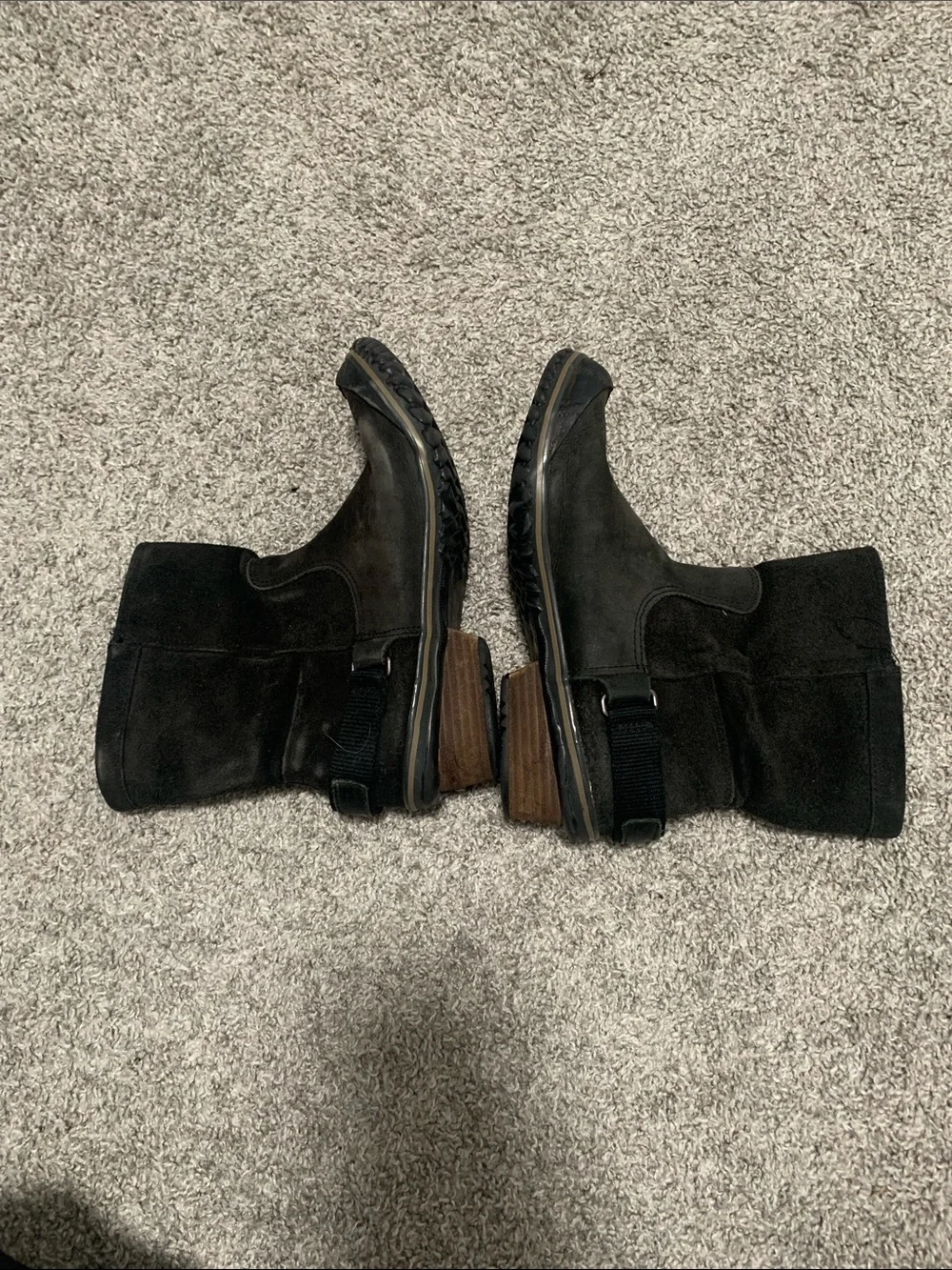 Sorel Slim Shortie Black Suede Boots